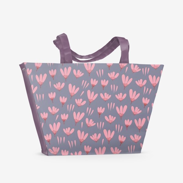 Пляжная сумка «розовые ромашки»