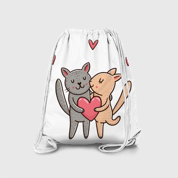 Рюкзак «Влюбленные коты. Любовь, Обнимашки»