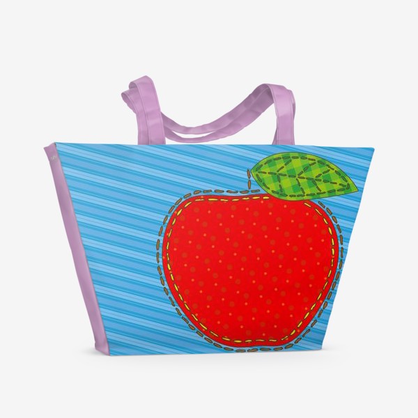 Пляжная сумка «Красное яблоко»