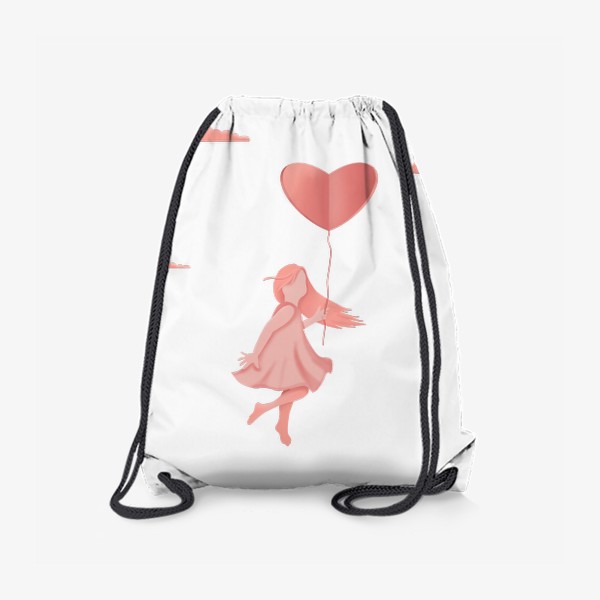 Рюкзак «Девочка с воздушным шаром в форме сердца, флэт»