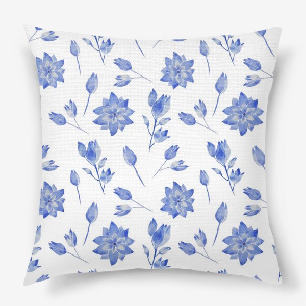 Подушка «голубые цветочки»