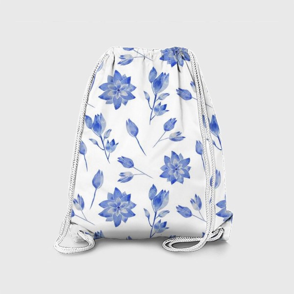 Рюкзак «голубые цветочки»