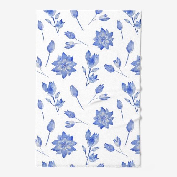 Полотенце «голубые цветочки»