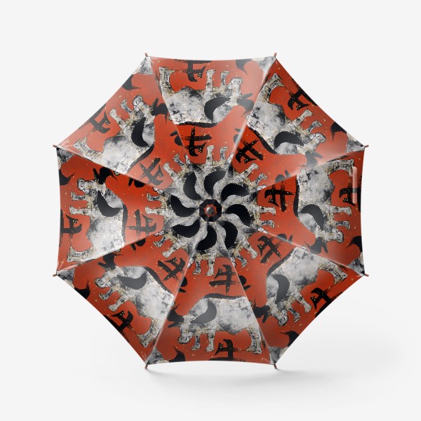 Зонт «Год быка Иероглиф Бык Китайский календарь»
