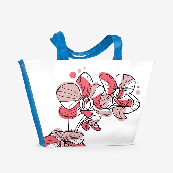 Пляжная сумка &laquo;Орхидея. Букет для любимой.&raquo;