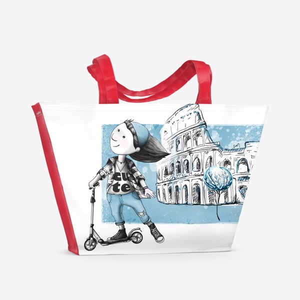 Пляжная сумка «Николь в Риме»