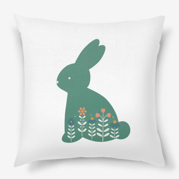 Подушка «Цветочный заяц»