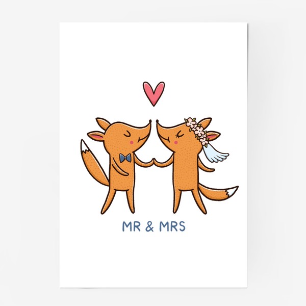 Постер «Влюбленные лисы. Свадьба»