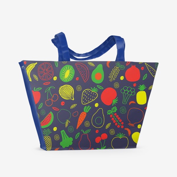 Пляжная сумка «Фруктово-овощное настроение»