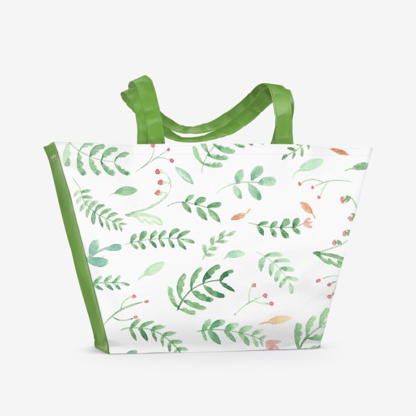 Пляжная сумка «паттерн  цветы»