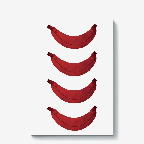 Холст «четыре красных банана»