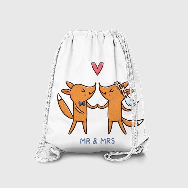Рюкзак «Влюбленные лисы. Свадьба»