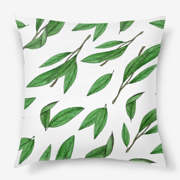 Подушка «зеленые листья»