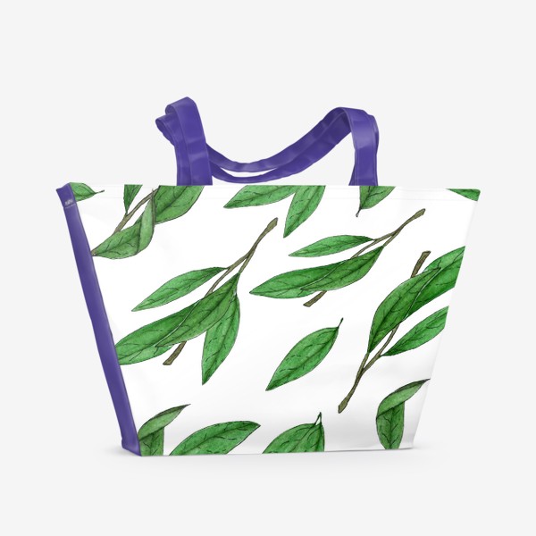 Пляжная сумка &laquo;зеленые листья&raquo;