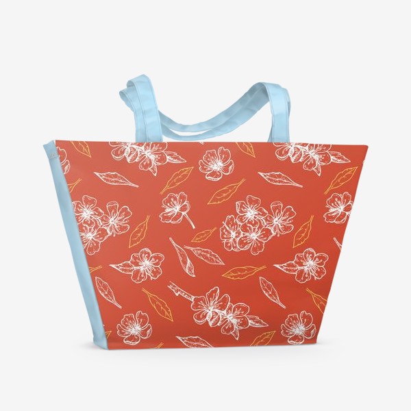 Пляжная сумка «Ветки цветущей вишни»