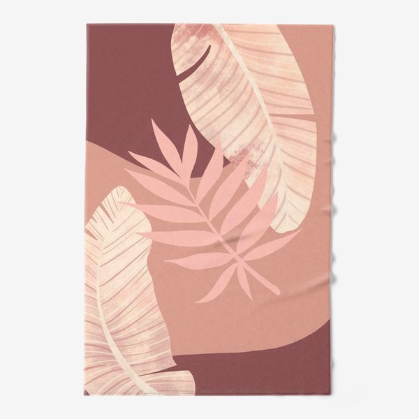 Полотенце «листья пастель»