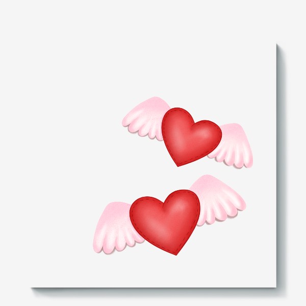 Холст «Два сердца-одна любовь»