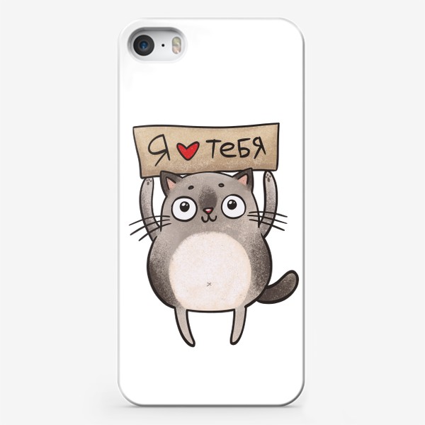 Чехол iPhone «Влюбленный котик»
