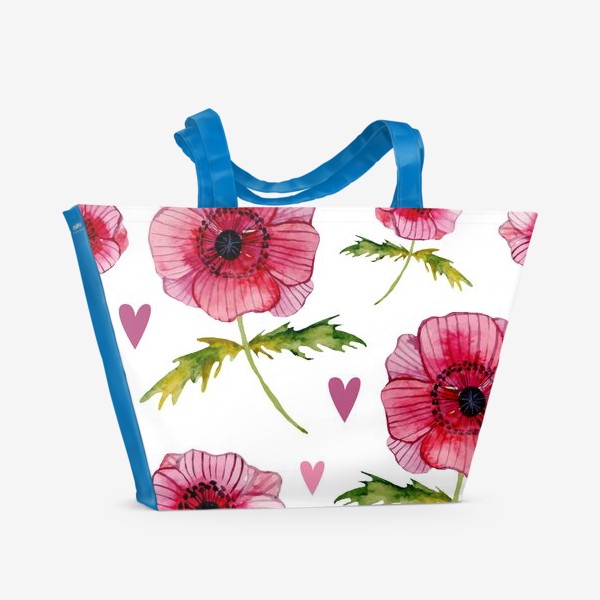 Пляжная сумка «Маки для любимых»