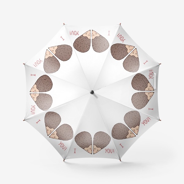 Зонт «Влюблённые ёжики. Любовь»