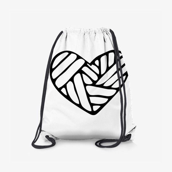 Рюкзак «сердце в полоску»