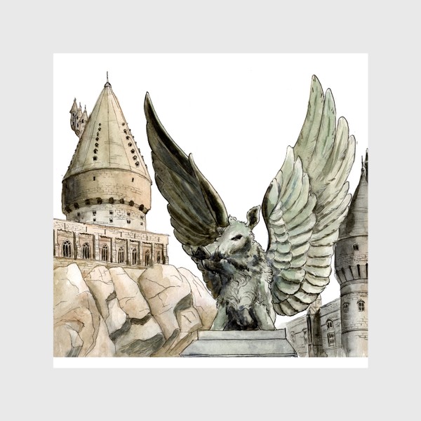 Шторы «Волшебный замок Хогвартс из Гарри Поттера»
