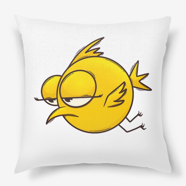 Подушка «Счастливая желтая птица. Юмор»