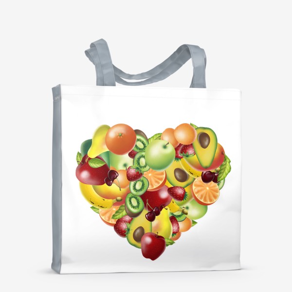 Сумка-шоппер «фруктовое сердце»
