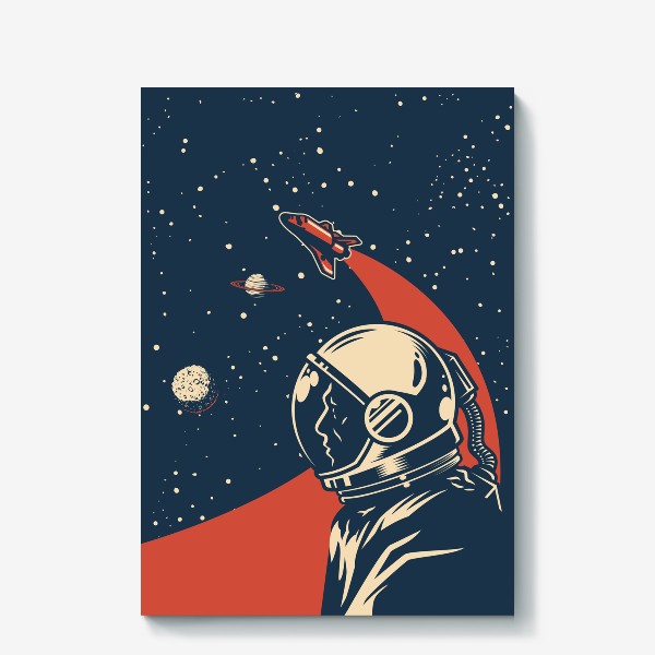 Холст «Космос Ретро Постер»