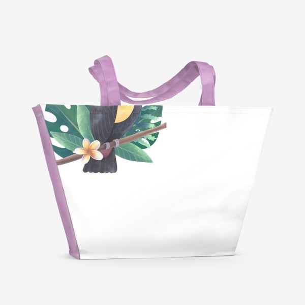 Пляжная сумка «экзотическая птичка»