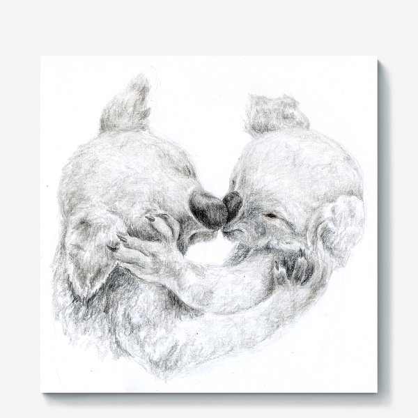 Холст «пара коала мать и ребенок день матери »