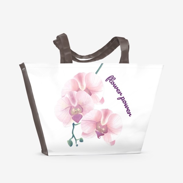 Пляжная сумка «розовая орхидея»