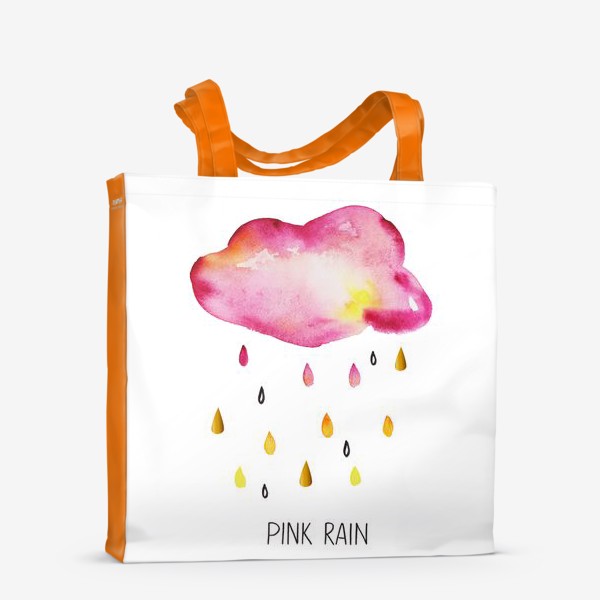 Сумка-шоппер &laquo;Розовый дождь.  Детская иллюстрация &raquo;