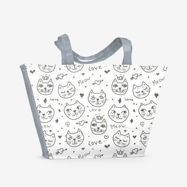 Пляжная сумка «Влюбленные котаны»