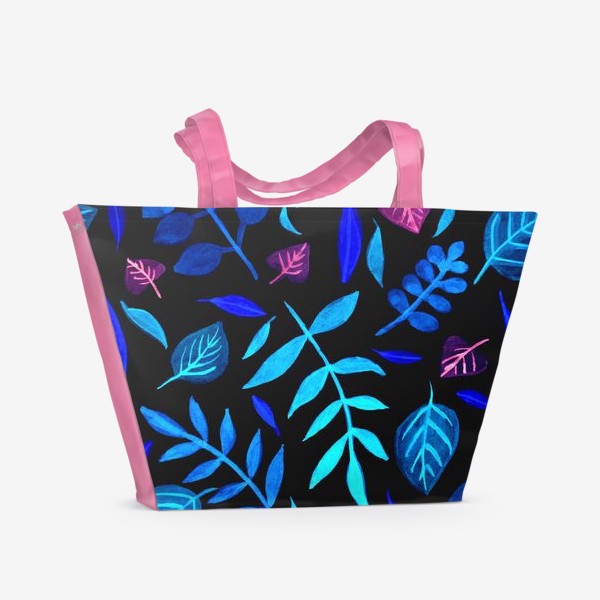 Пляжная сумка «неоновые листья»