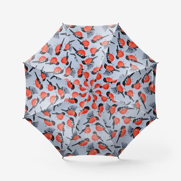 Зонт «Спящие снегири»