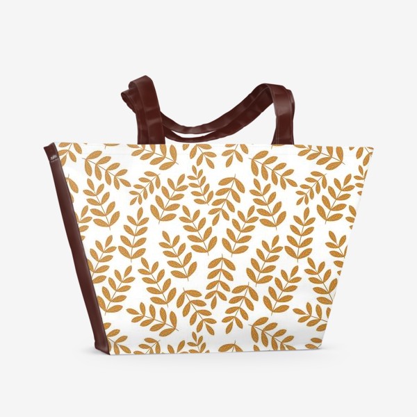 Пляжная сумка &laquo;Золотые листья папоротника&raquo;