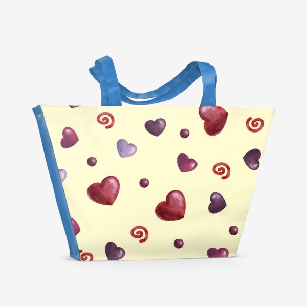 Пляжная сумка «паттерн сердечки»