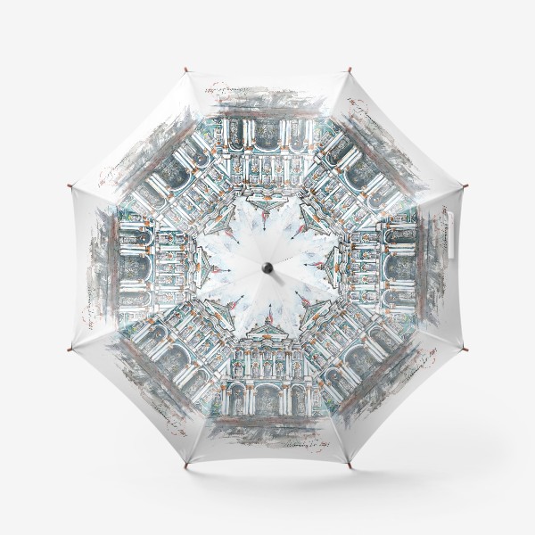 Зонт «Эрмитаж, Санкт-Петербург. Акварельный скетч»