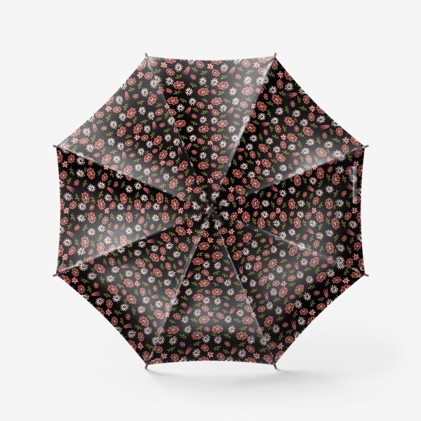 Зонт «Паттерн садовые цветы»