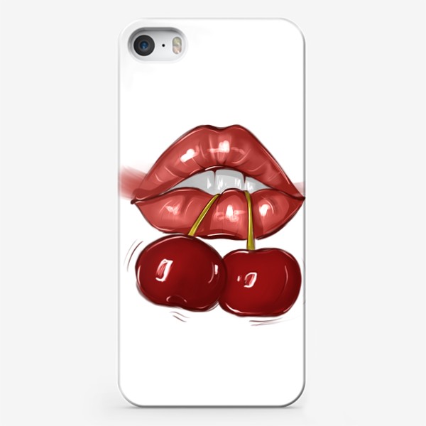 Чехол iPhone «Cherry lips»
