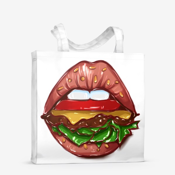 Сумка-шоппер &laquo;Burger lips &raquo;