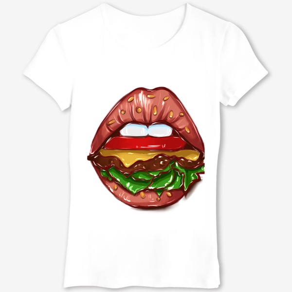 Футболка «Burger lips »
