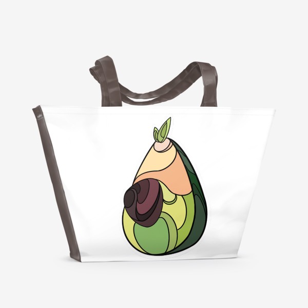 Пляжная сумка «Рисунок «Авокадо»»