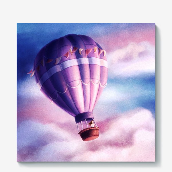 Холст «Полет на воздушном шаре»