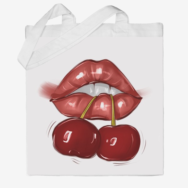 Сумка хб «Cherry lips»