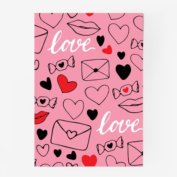 Постер «Любовная тема на розовом»
