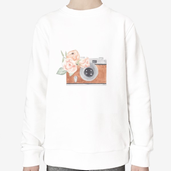 Свитшот «Фотоаппарат и цветы»