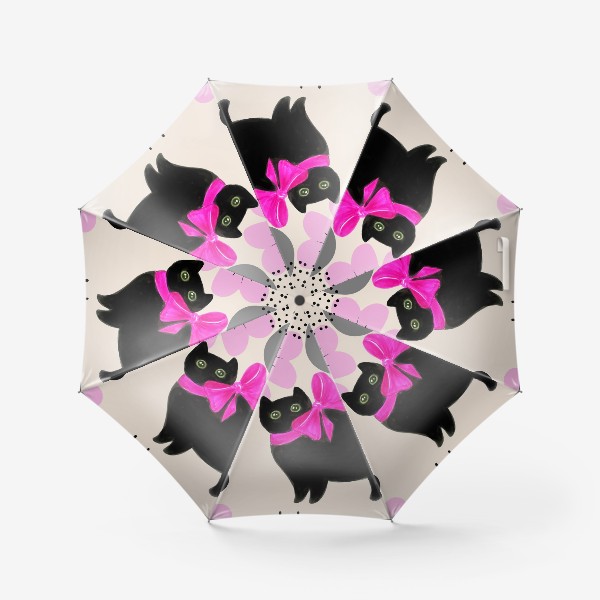 Зонт «Киса и цветы»