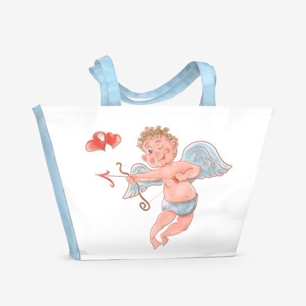 Пляжная сумка «Амур. День влюбленных»